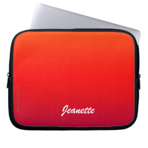 Laptop Computer Sleeve Red and Orange
