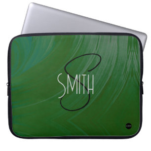 Laptop Cover Green Swirl HAMbyWG