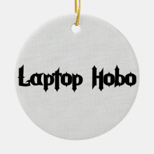 Laptop Hobo Ceramic Tree Decoration