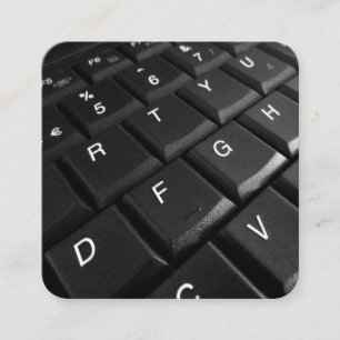Laptop Keyboard Square Business Card