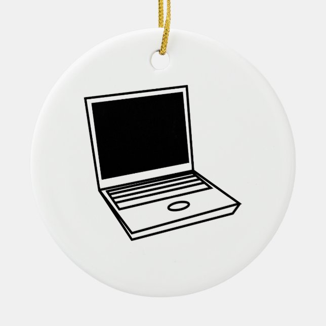 Laptop PC Ceramic Tree Decoration (Front)