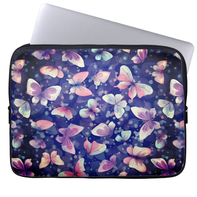 Laptop Sleeve 10"- 15" butterfly pattern (Front)