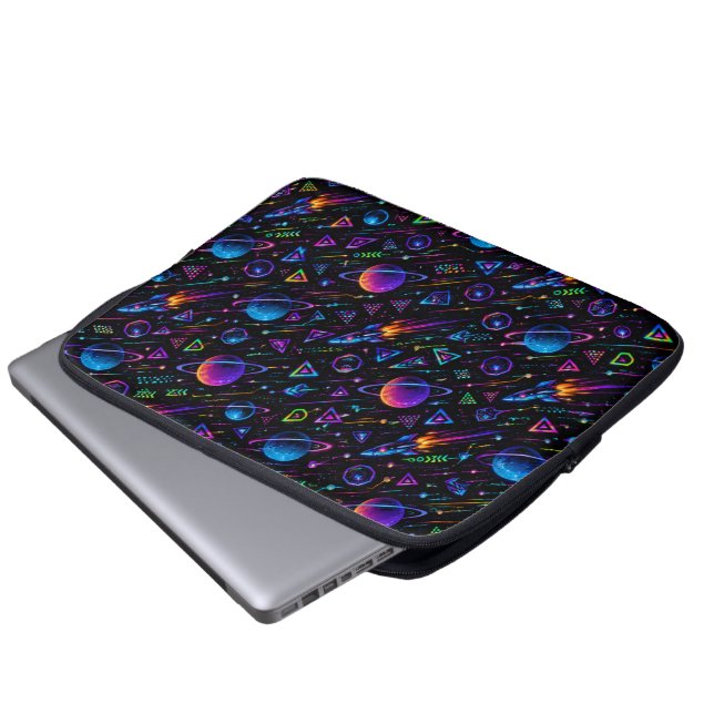 Laptop Sleeve 13in-Futuristic Neoprene  (Front Bottom)