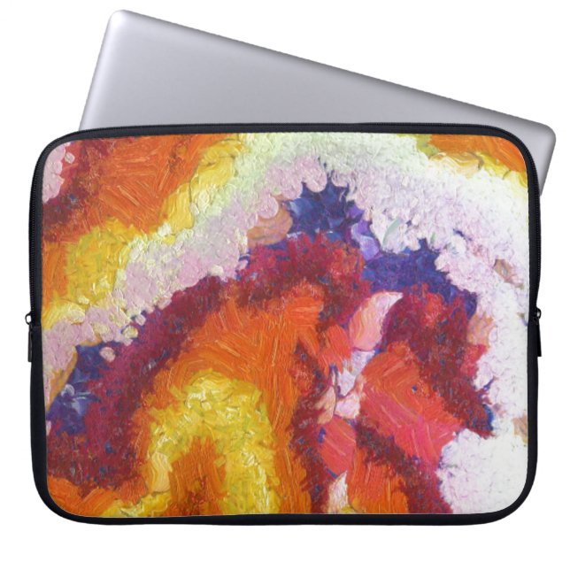 Laptop Sleeve 15'' oil painting Hot Rock-Magma 2 (Front)