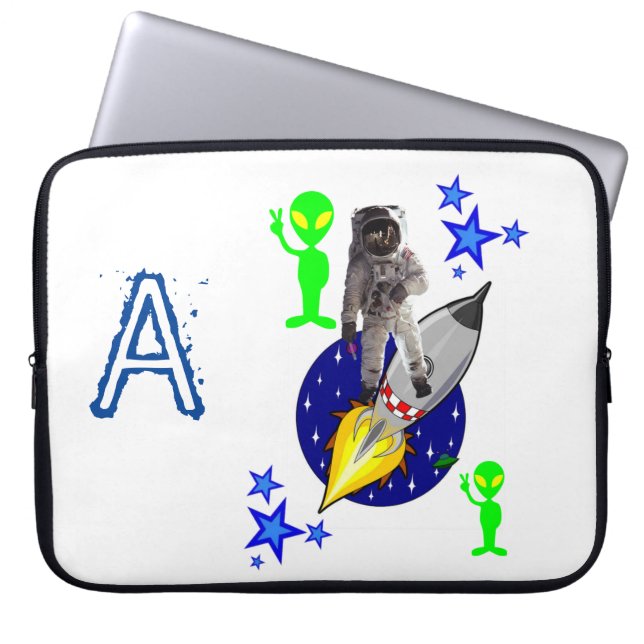 Laptop Sleeve Astronaut Space ship (Front)