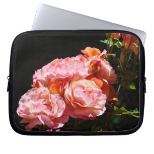 Laptop sleeve bag PINK ROSE electronics bag Floral