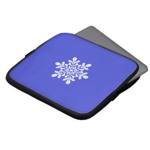 Laptop Sleeve Blue Snow Flake