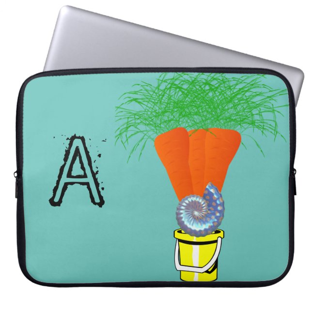 Laptop Sleeve Carrots Beach Shell (Front)