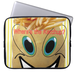 Laptop Sleeve French Fries, Where's the Ketchup?