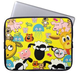 Laptop Sleeve Giraffe, Pig, Dog, Kitten, Sheep