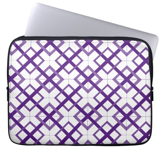 Laptop Sleeve - Lattice Pattern Purple Default (Front)