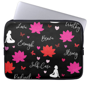 Laptop Sleeve Lotus Flower Self-Love Design Bag
