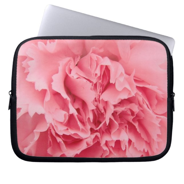Laptop Sleeve Pink Carnation Close Up (Front)