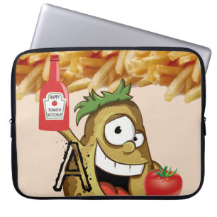 Laptop Sleeve Potato, French Fries, Ketchup