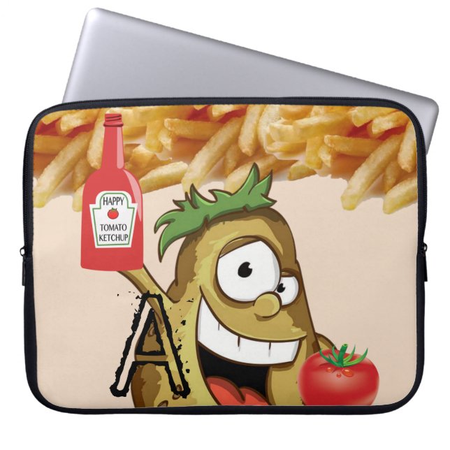 Laptop Sleeve Potato, French Fries, Ketchup (Front)