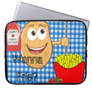 Laptop Sleeve Potato, French Fries, Ketchup