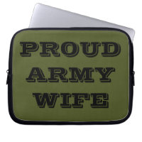 Laptop Sleeve Proud Army Wife