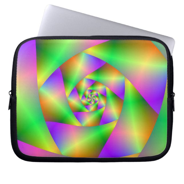 Laptop Sleeve  Psychedelic Spiral (Front)