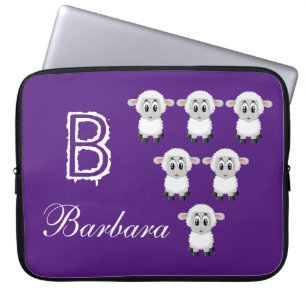 Laptop Sleeve Sheep Purple