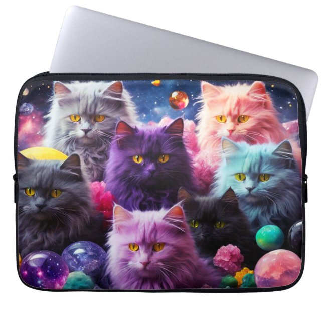 Laptop Sleeve – Stylish Cat Design  (Front)