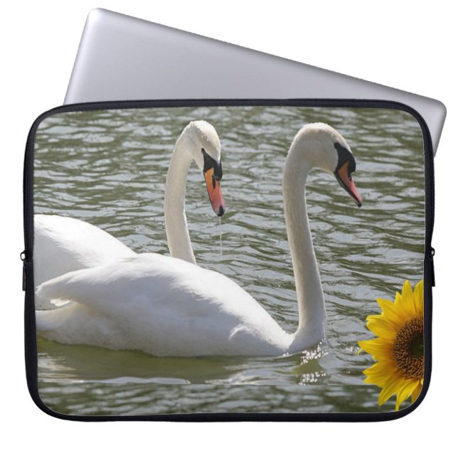 Laptop Sleeve Swan Sunflower (Front)