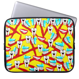 Laptop Sleeve Toothbrush, Toothpaste, Dentist