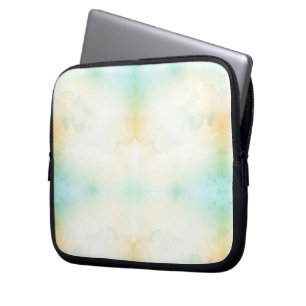 Laptop sleeve with a pastel watercolor design
