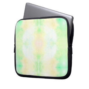Laptop sleeve with a soft pastel tie-dye design