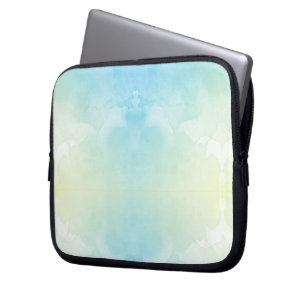 Laptop sleeve with a soft pastel watercolor design