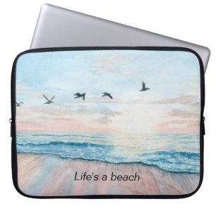 laptop sleeve with beach art