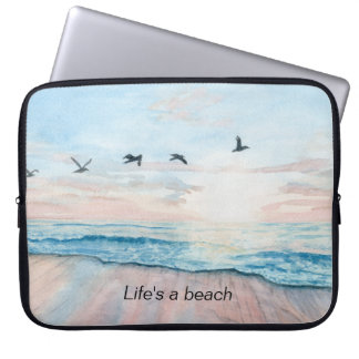laptop sleeve with beach art