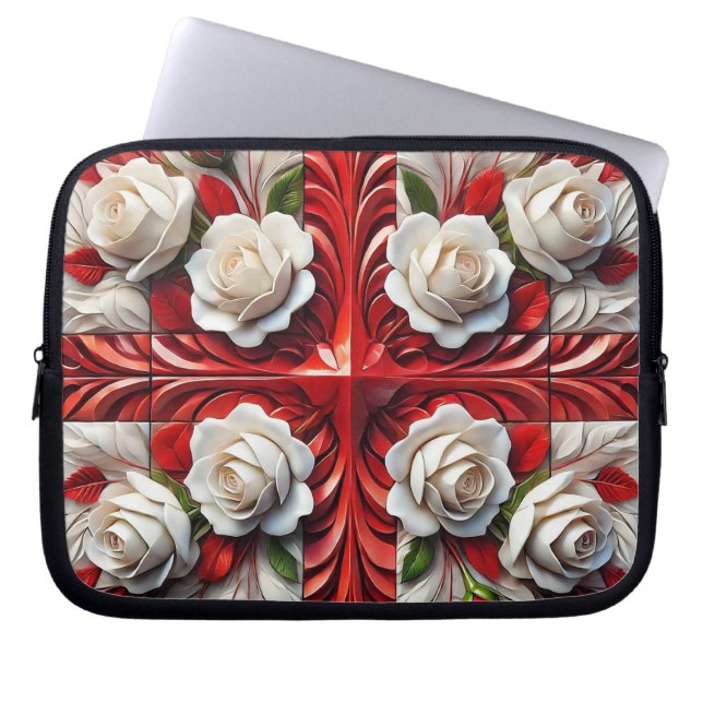 Laptop Sleeve with English Roses Design (Front)