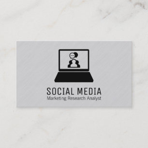 Laptop   Texture Lines 2 Business Card