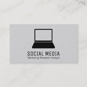 Laptop   Texture Lines Business Card
