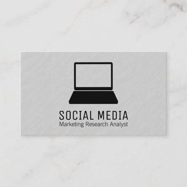 Laptop | Texture Lines Business Card (Front)