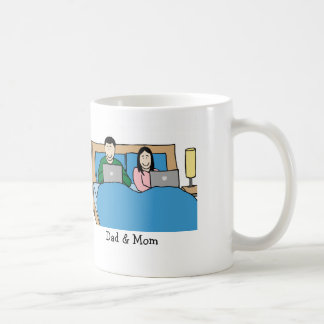 Laptops in bed coffee mug