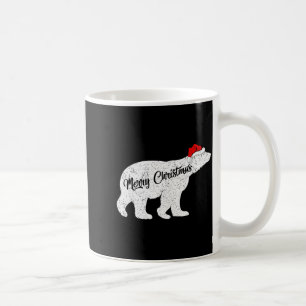 Lar Bear Animal Lover Xmas Santa Hat Lar Bear Chri Coffee Mug