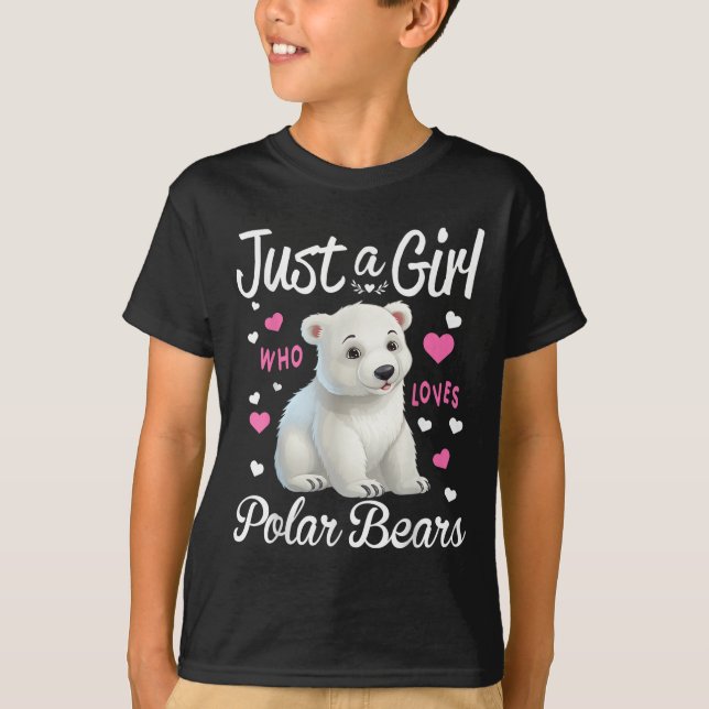 Lar Bear Girl Women Funny Just A Girl Who Love Lar T-Shirt (Front)