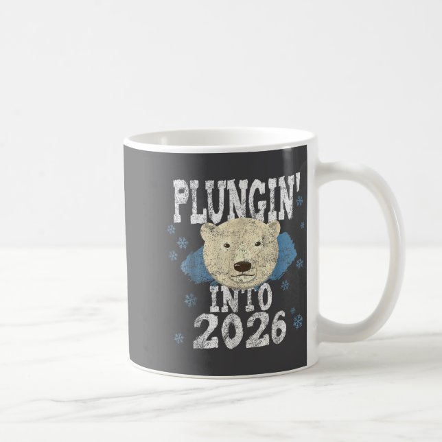 Lar Bear Plunge - Plungin' Into 2026 New Year Cold Coffee Mug (Right)