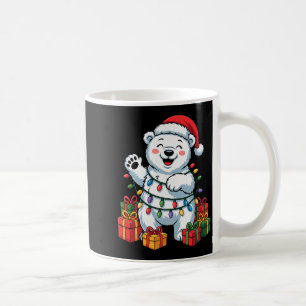 Lar Bear Santa Hat Animals Lovers Ugly Christmas P Coffee Mug