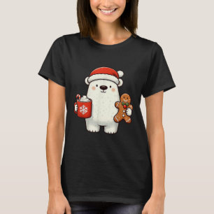 Lar Bear Santa Hat Christmas Holiday Xmas Coffee C T-Shirt