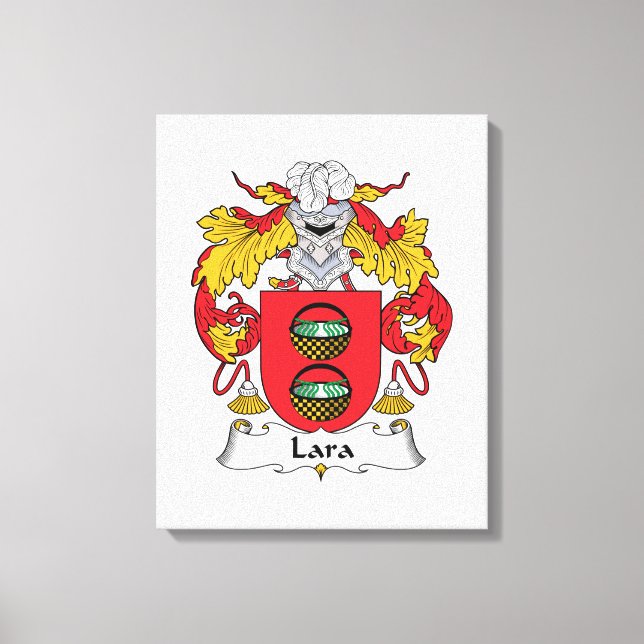 Lara Family Crest Canvas Print (Front)