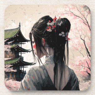 Lara Japan - Harte Plastikuntersetzer Coaster