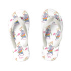 Lara - Rainbow Hippo Happiness - Kids Flip Flops
