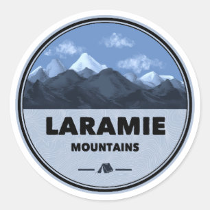 Laramie Mountains Wyoming Colorado Camping Classic Round Sticker