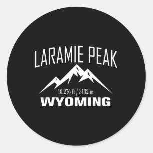 Laramie Peak Wyoming Climbing Summit Club Outdoor Classic Round Sticker