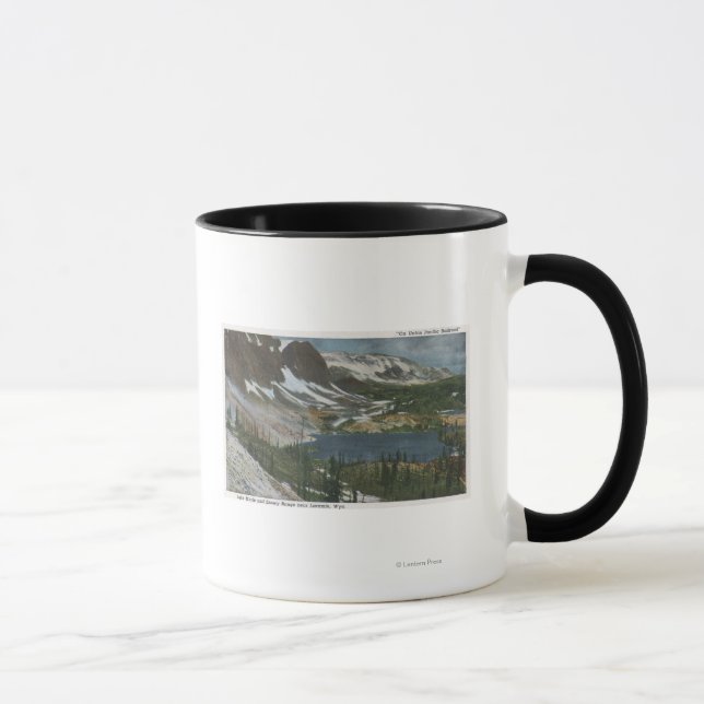 Laramie, WY - Lake Marie and Snowy Range on Unio Mug (Right)