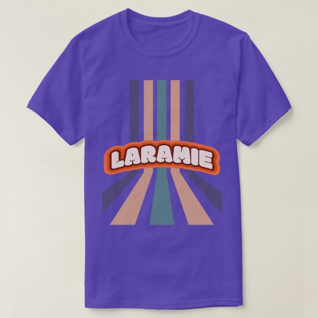 Laramie Wyoming Hippie City Cute Colourful Vertica T-Shirt (Design Front)
