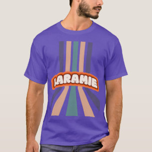Laramie Wyoming Hippie City Cute Colourful Vertica T-Shirt