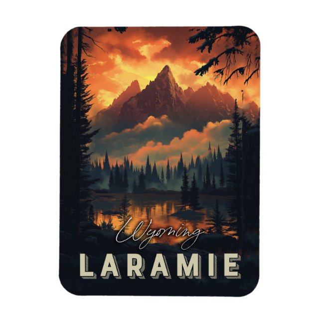 Laramie Wyoming Vintage  Magnet (Vertical)